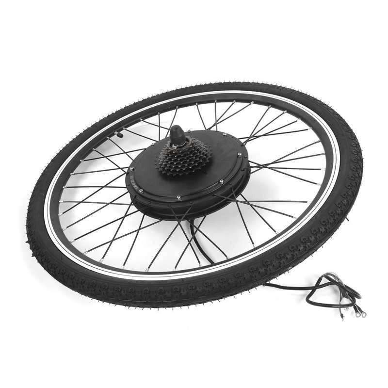 1000W 36V 26" Front/Rear Wheel Hub Kit Electric Bike Conversion Set with Controller E-Brake Levers Twist Throttle Grips - MRSLM