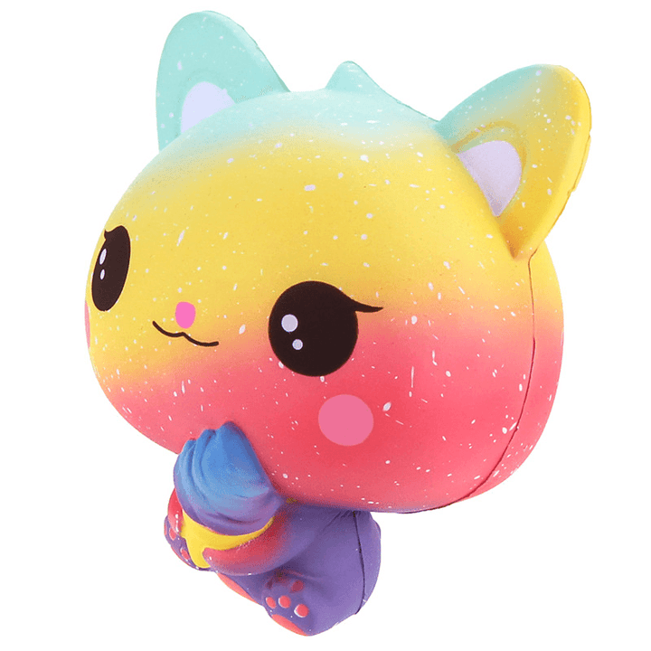 Vlampo Squishy Jumbo Kitten Holding Ice Cream 15CM Licensed Slow Rising with Packaging Collection Gift Toy - MRSLM