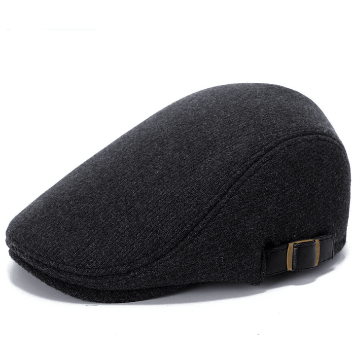 Outdoor Autumn and Winter Woolen Hat Men'S Beret - MRSLM