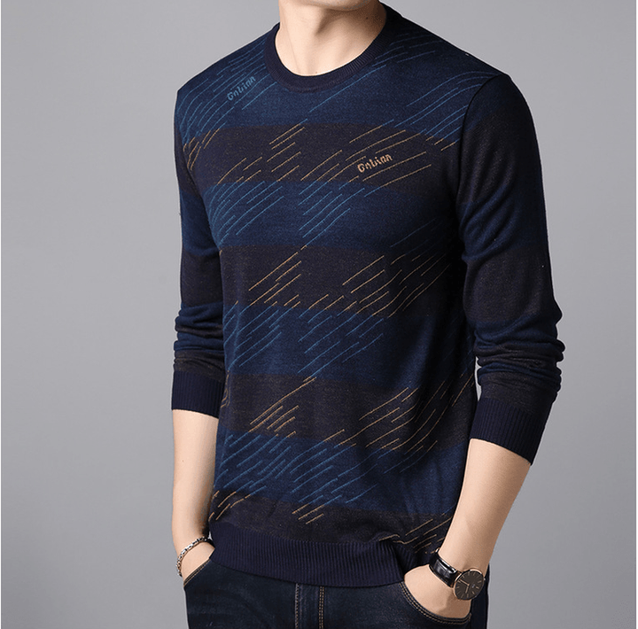 Autumn New Men'S Knitted Sweater round Neck - MRSLM