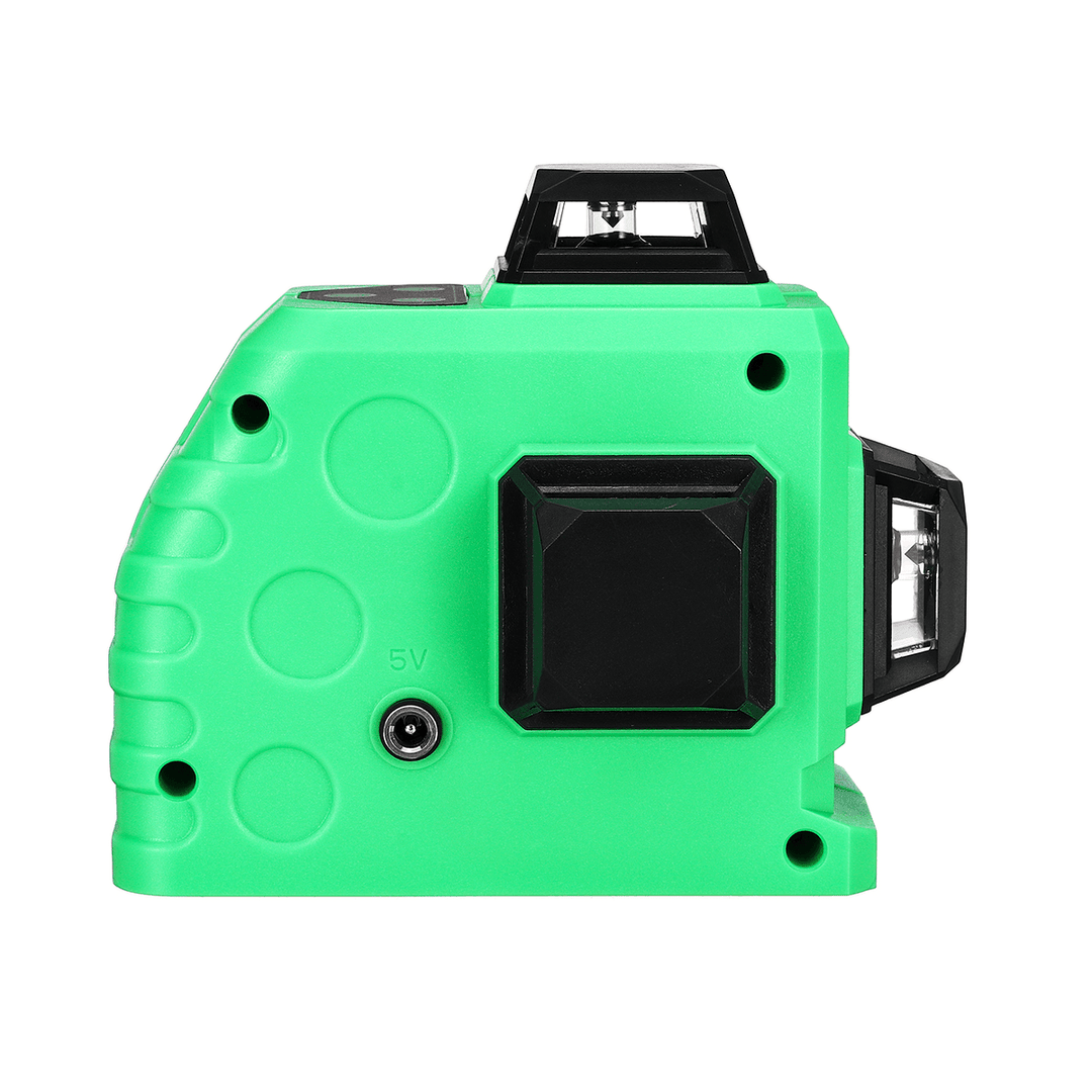 3D 12 Line Laser Level Green IP54 Self Leveling 360° Rotary Cross Measure Tool - MRSLM