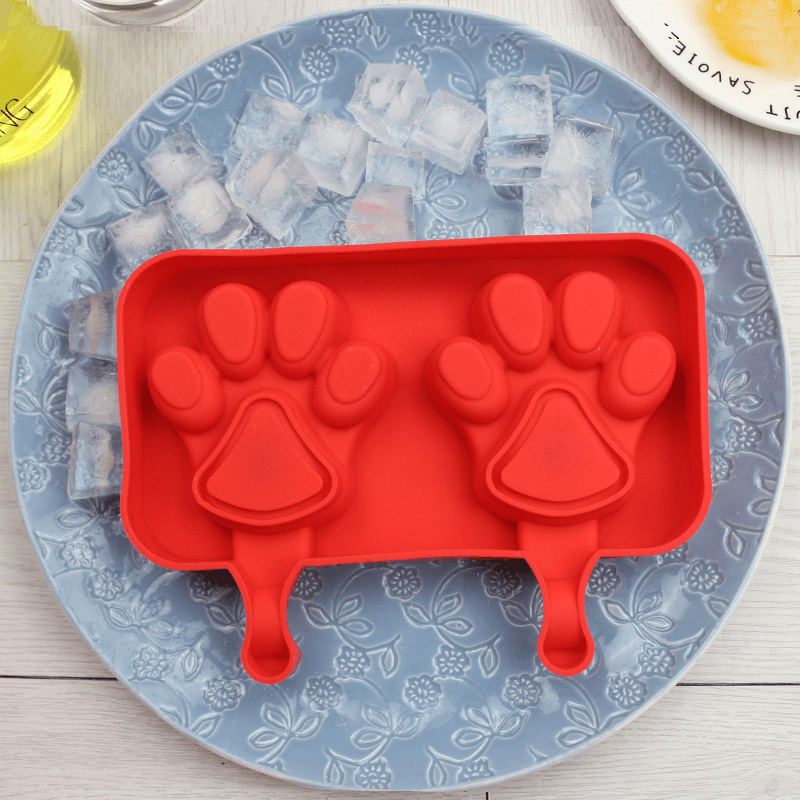 Creative Silicone Ice Cream Mold Ice Lolly Mold Rod Ice Mold Red Food Grade - MRSLM