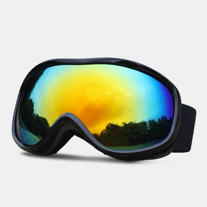 Unisex Double-Layer Ski Goggles Large Field of View Spherical Professional Dual-Lens Anti-Fog Windproof Goggles - MRSLM