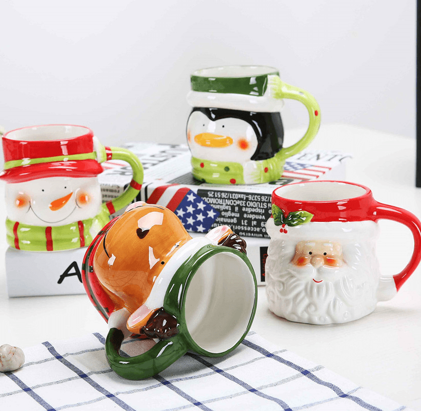 Creative Christmas Gift Ceramic Tea Mugs Water Container Cups and Mugs Top Grade Porcelain Coffee Cup Drinkware - MRSLM