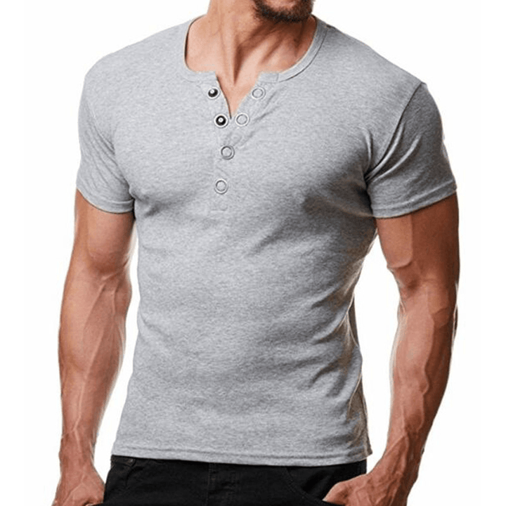 Solid Color Slim Fit Buttons Shirts - MRSLM