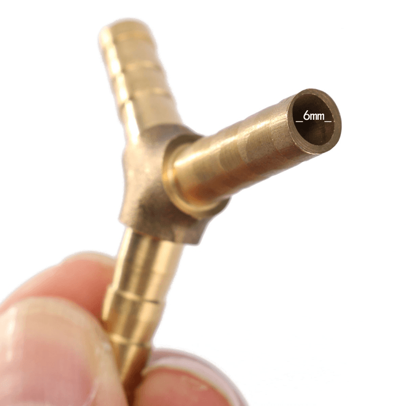 6/8/10MM Brass Connector Gardening Hose ''Y'' Plumbing Fittings Gas Hose Tee - MRSLM