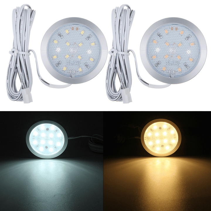 10PCS 12V LED Interior Lamp Cabinet Light Downlight with Remote Control for VW T4 T5 - MRSLM