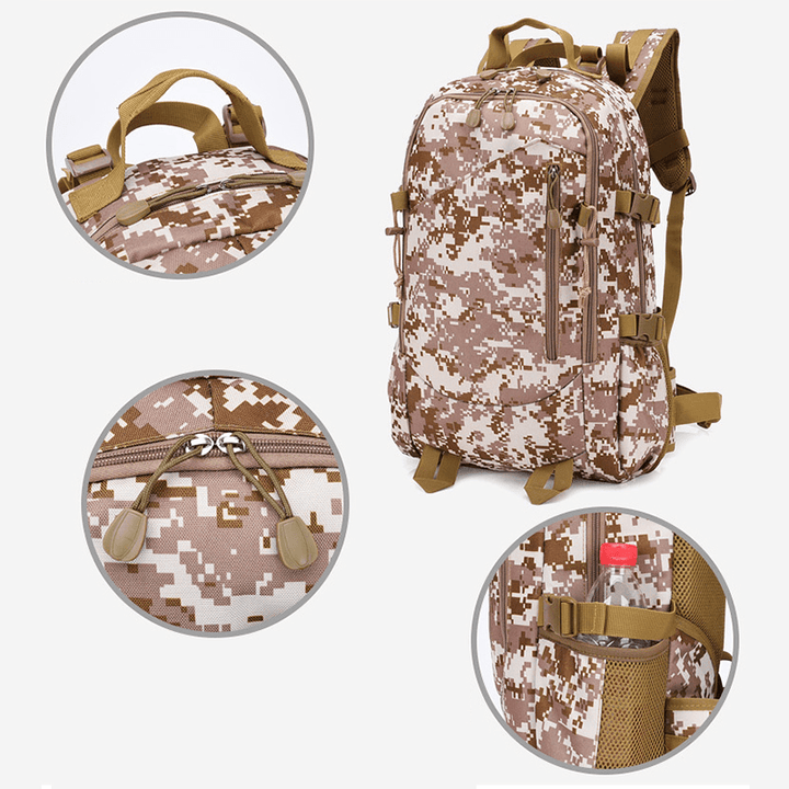 Men Large Capacity Waterproof Nylon Camouflage Backpack Travel Bag - MRSLM