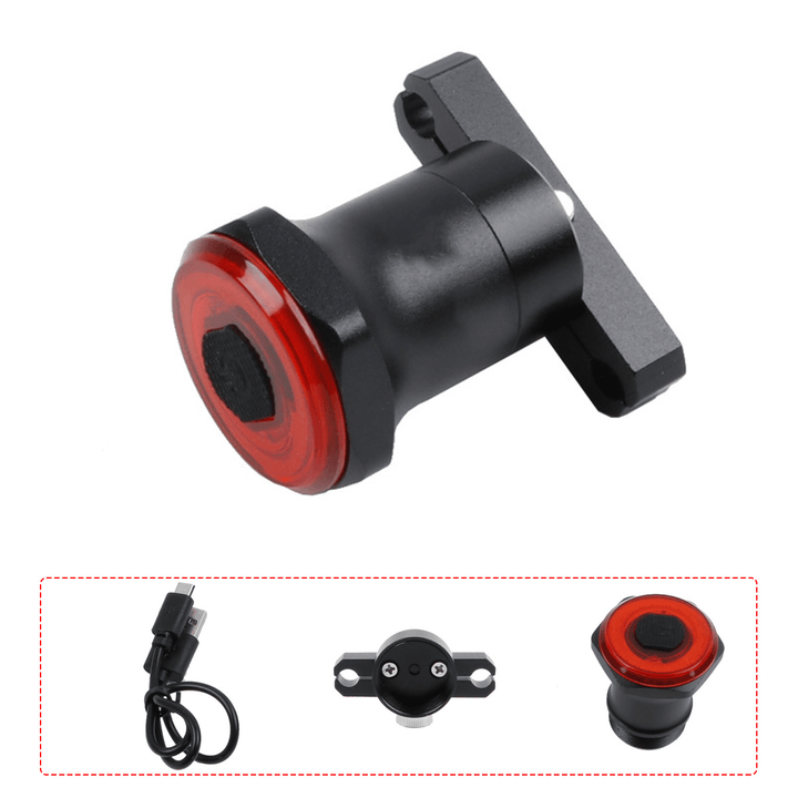 COB LED Bike Taillight 100Lm 7 Modes Adjustable Bicycle Seat Light 180° Rotation Waterproof USB Charging Cycling Night Lamp - MRSLM