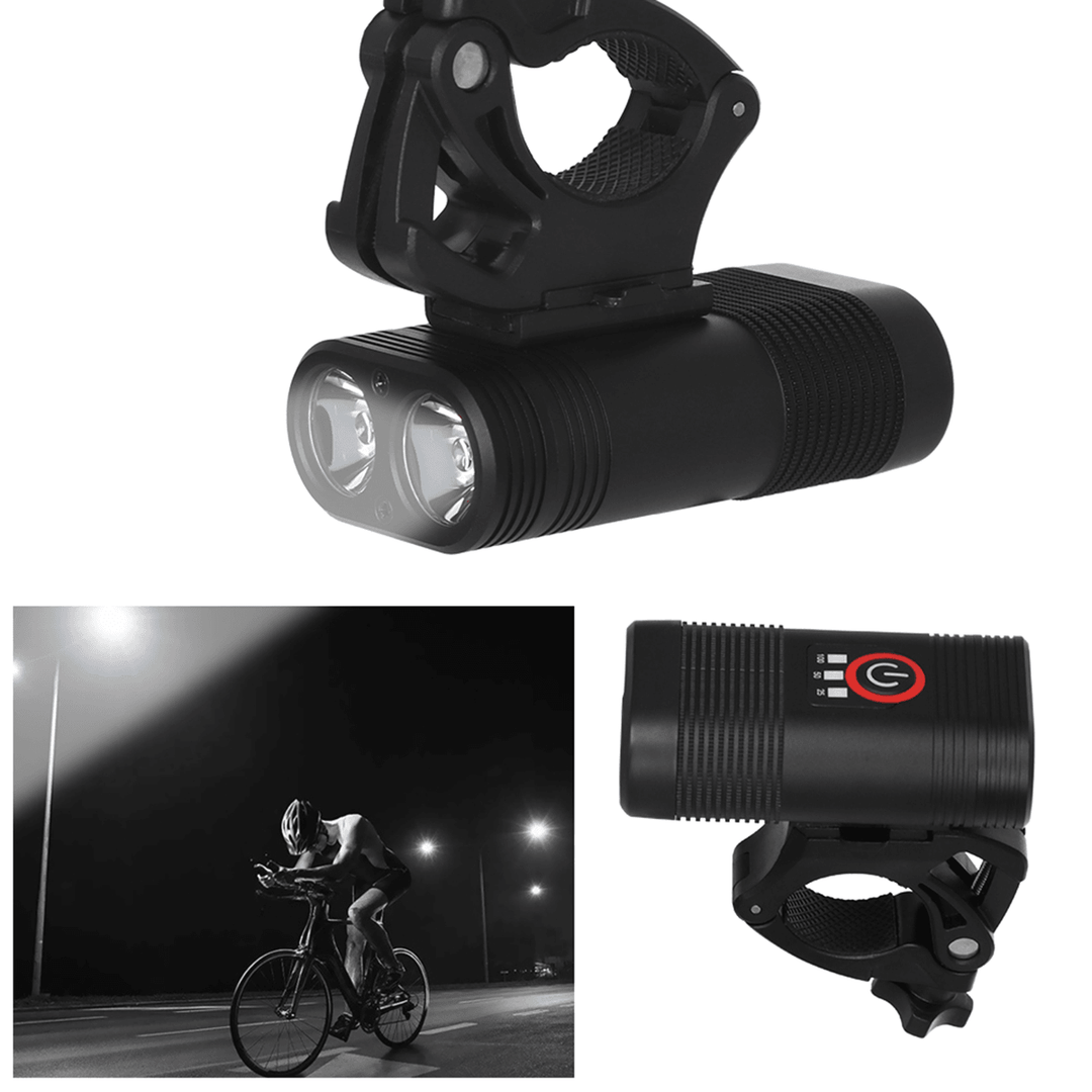 3000LM Double LED Rechargeable Bicycle Head Light Bike Type-C Lamp+Rotating Mount Headlamp - MRSLM