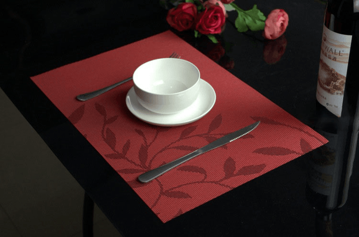 Washable Placemat for Dining Table Creative Heat Insulation Stain Resistant Anti-Skid Eat Mats - MRSLM