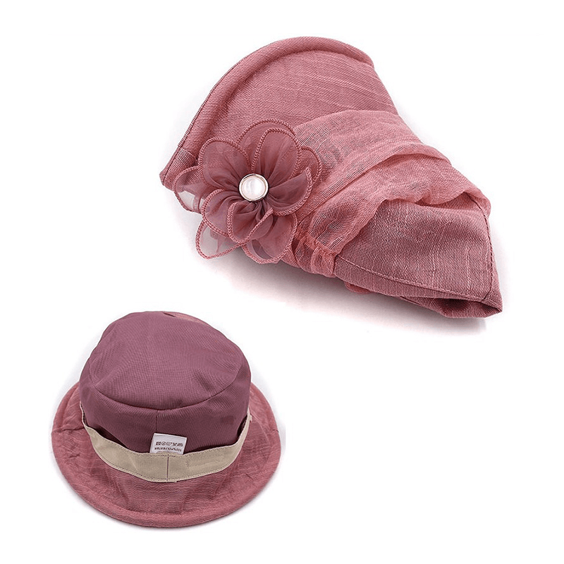 Women Chiffon Breathable UV Protection Bucket Cap - MRSLM