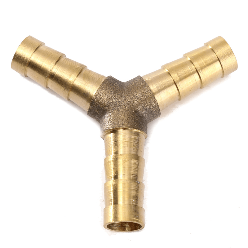 6/8/10MM Brass Connector Gardening Hose ''Y'' Plumbing Fittings Gas Hose Tee - MRSLM