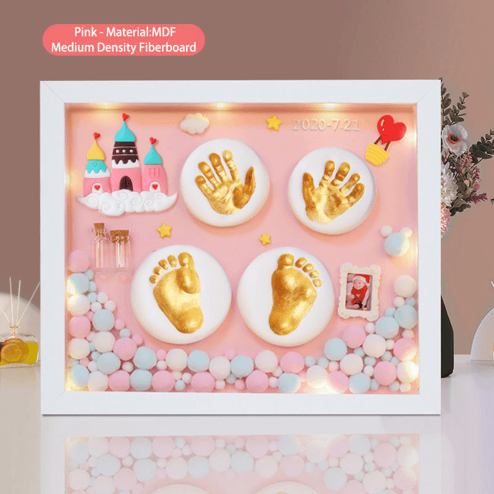 Baby Aand and Foot Print Mud Lanugo Souvenir Photo Frame - MRSLM