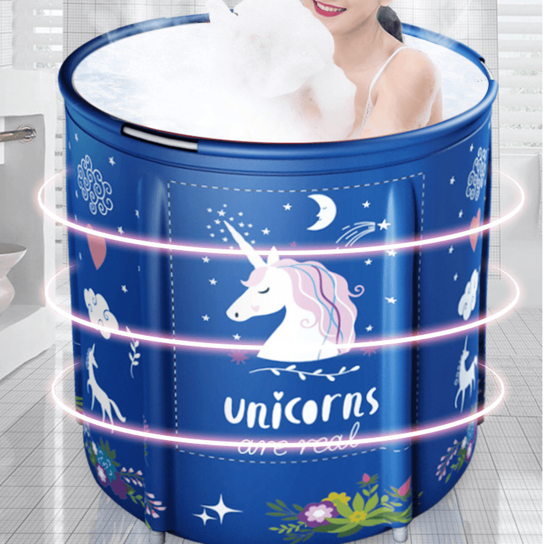 70Cm Folding Bathtub Portable Bath Bucket Adult Tub Baby Swimming Pool SPA Bathroom Home - MRSLM