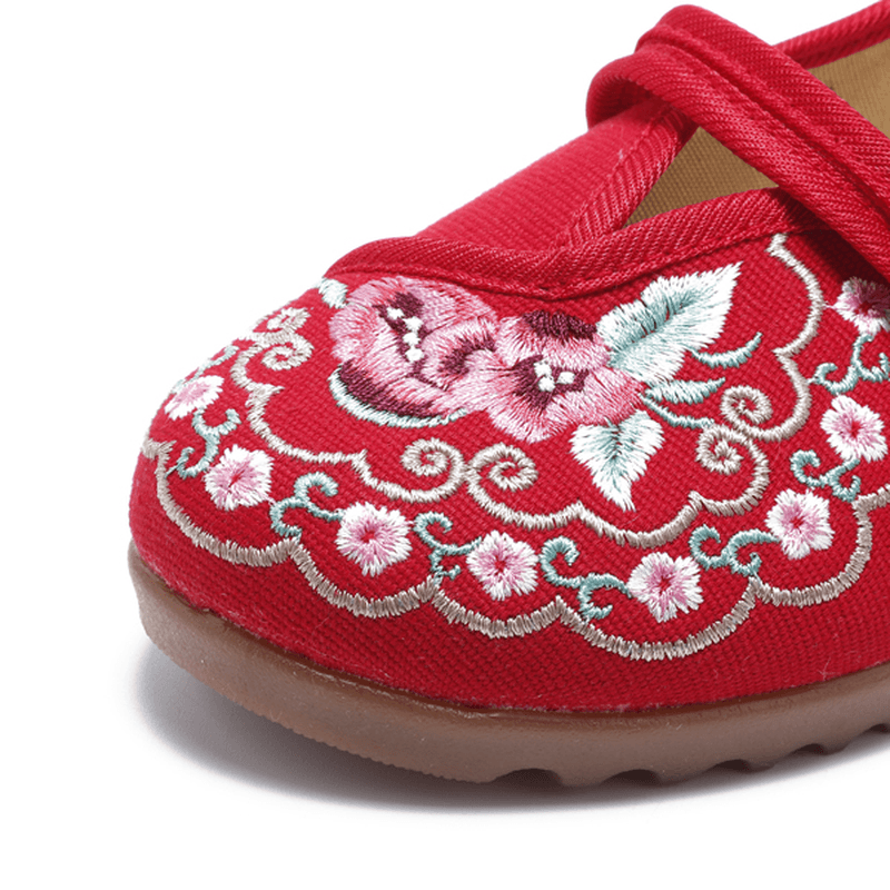 Flower Embroidery Comfortable Soft Flats - MRSLM