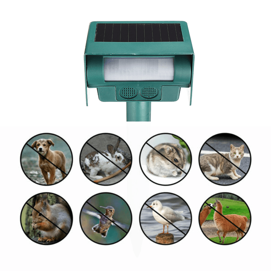 Solar Ultrasonic Vibrating Rodent Mole Solar Snake Repeller Sonic Wave Gopher Repeller Vole Cha-Ser Deterrent Animal Repeller - MRSLM