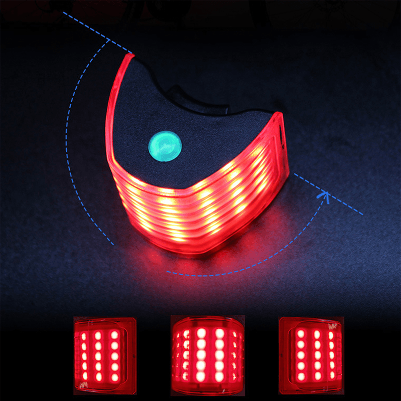 BIKIGHT Bicycle Tail Light LED Warning Light Waterproof USB Charging Super Bright Outdoor Cycling Mountain Road Bike Tail Light - MRSLM