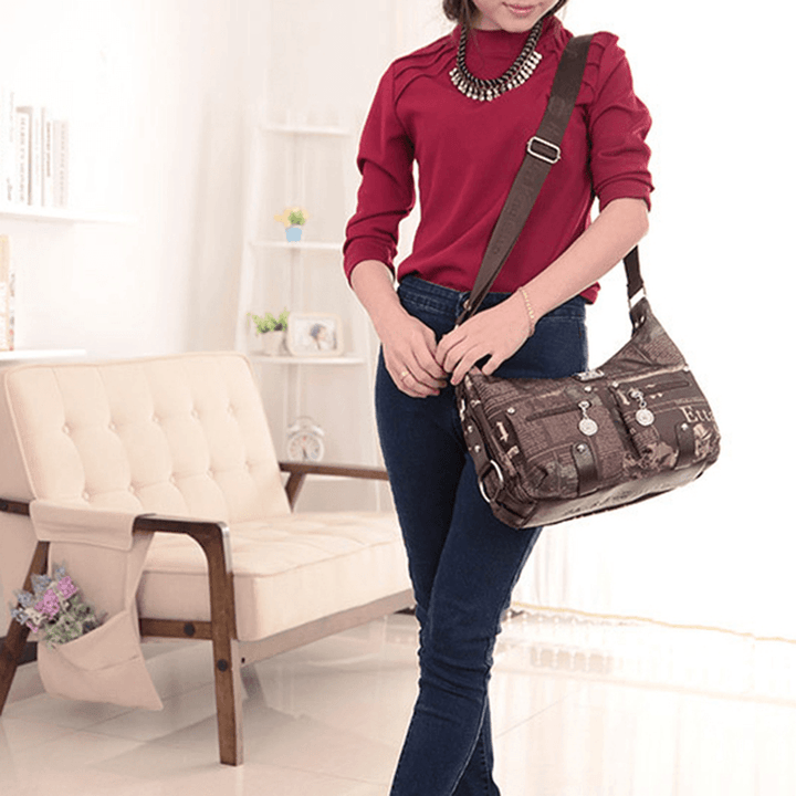 Nylon Light Casual Print Crossbody Bag Shopping Bags - MRSLM