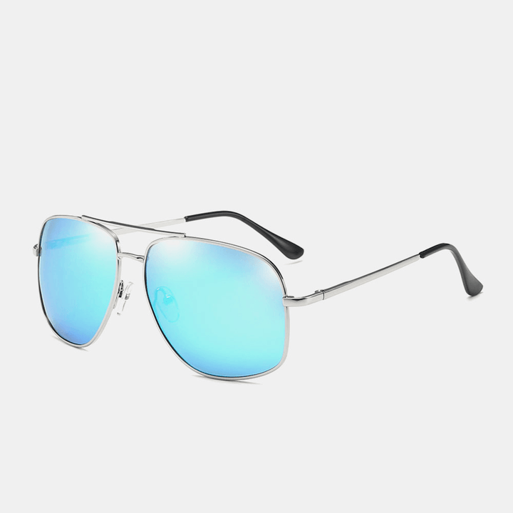 Men Metal Full Frame Double Bridge Polarized Light UV Protection Sunglasses - MRSLM