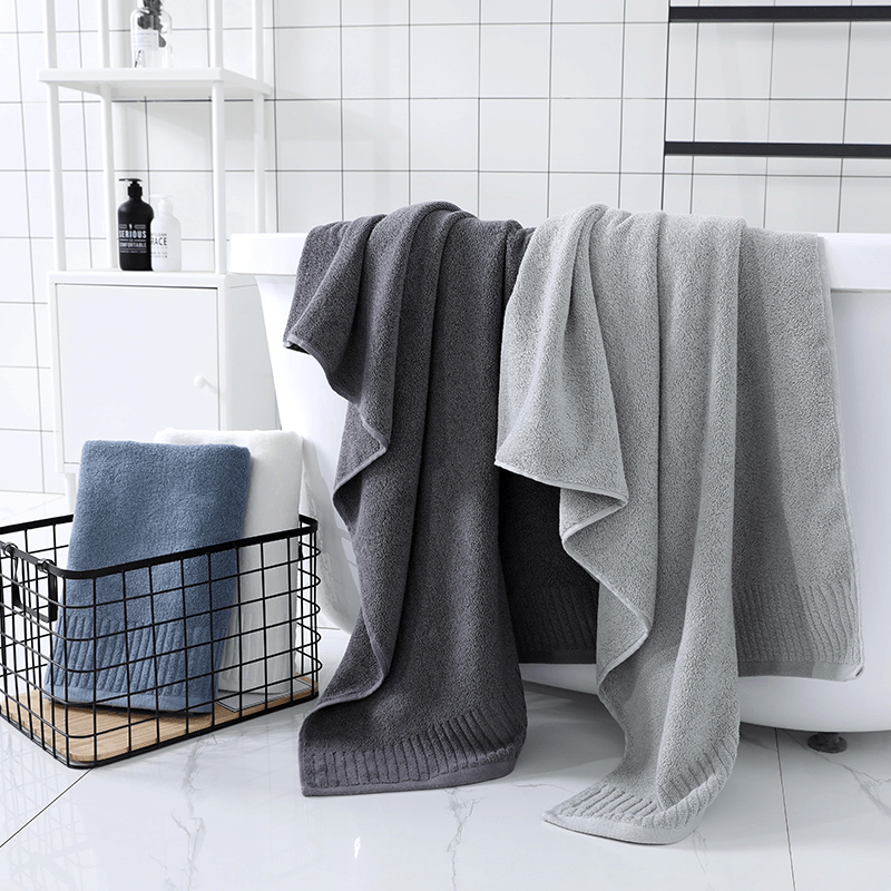 Bath Towel Face Towel Bath Sheets 100% Cotton Material Soft and Comfortable 70X140CM Four Colors - MRSLM