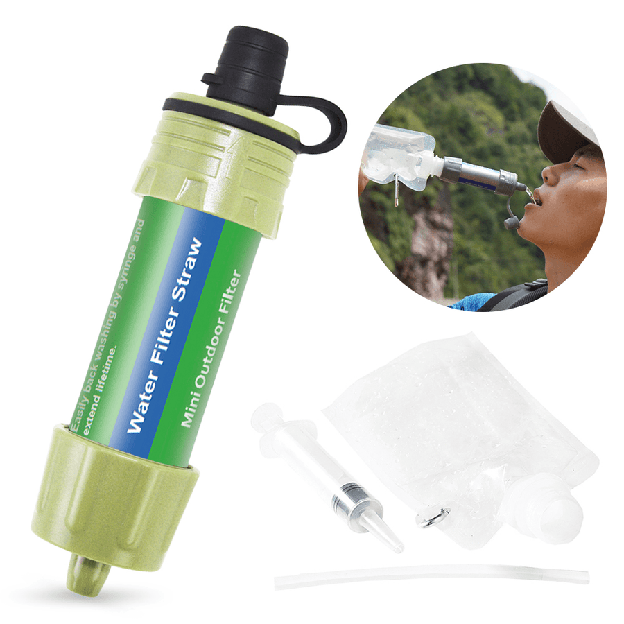 IPREE ABS 5000L Water Filter Straw Outdoor Portable Water Filtration Purifier System for Emergency Camping Survival Tool - MRSLM