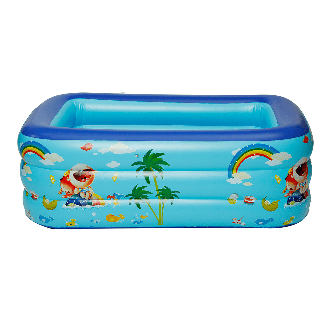 Inflatable Swimming Pool Outdoor Children Bath Pool Kids Paddling Bathtub-1.3M/1.5M - MRSLM