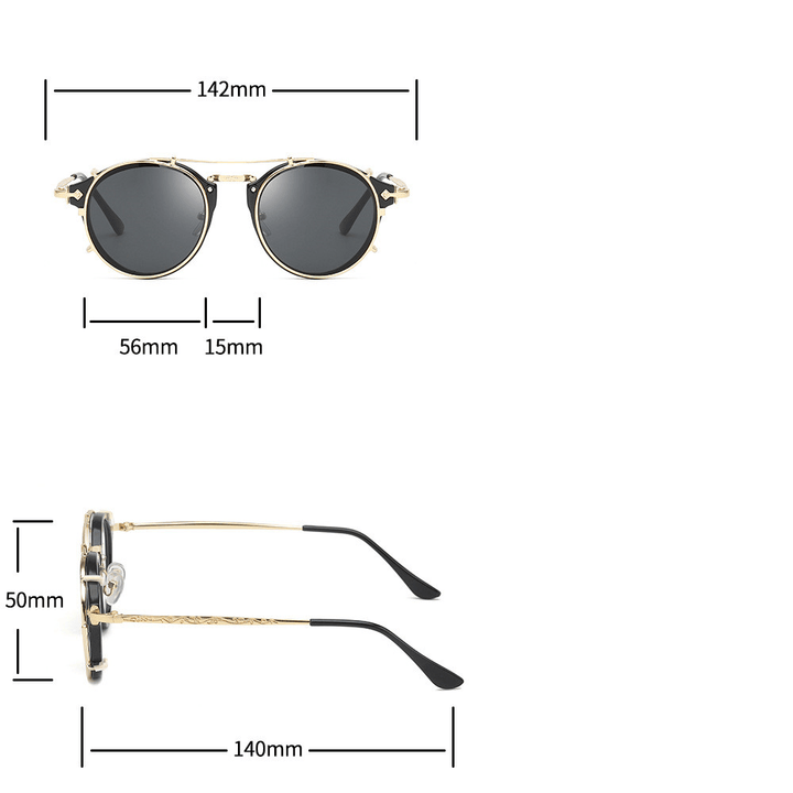 New Non Precision Flat Coat Metal Sunglasses - MRSLM