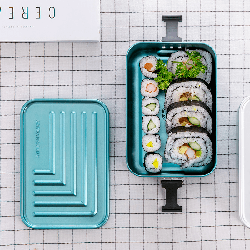 Jordan&Judy 1.4L Aluminum Lunch Box Bento Case Food Meal Container Camping Picnic - MRSLM