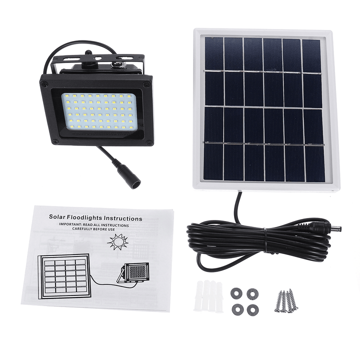 400LM 54 LED Solar Sensor Flood Light Remote Control Outdoor Security Lamp 2200Mah IP65 Waterproof Light - MRSLM