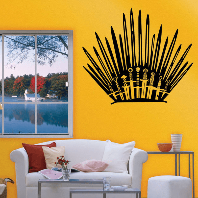 T-2 Game Props Right Iron Throne Stickers Carved Creative Wall Stickers Toilet Stickers - MRSLM