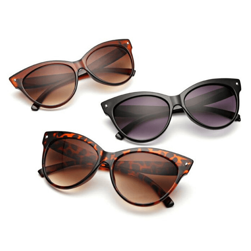 Women Cat Eye Vintage Polarized Leopard Sunglasses - MRSLM