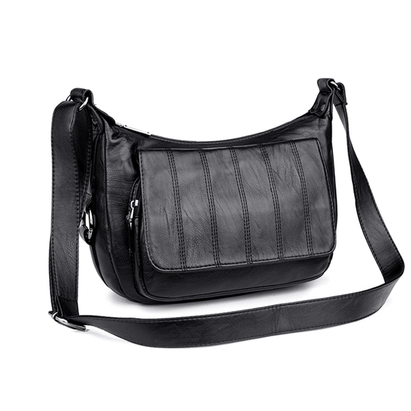 Women Soft Leather Leisure Crossbody Bags Messenger Bags - MRSLM