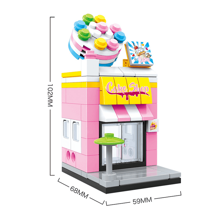 City Commercial Store Street View Small Particles Assembled Building Blocks - MRSLM