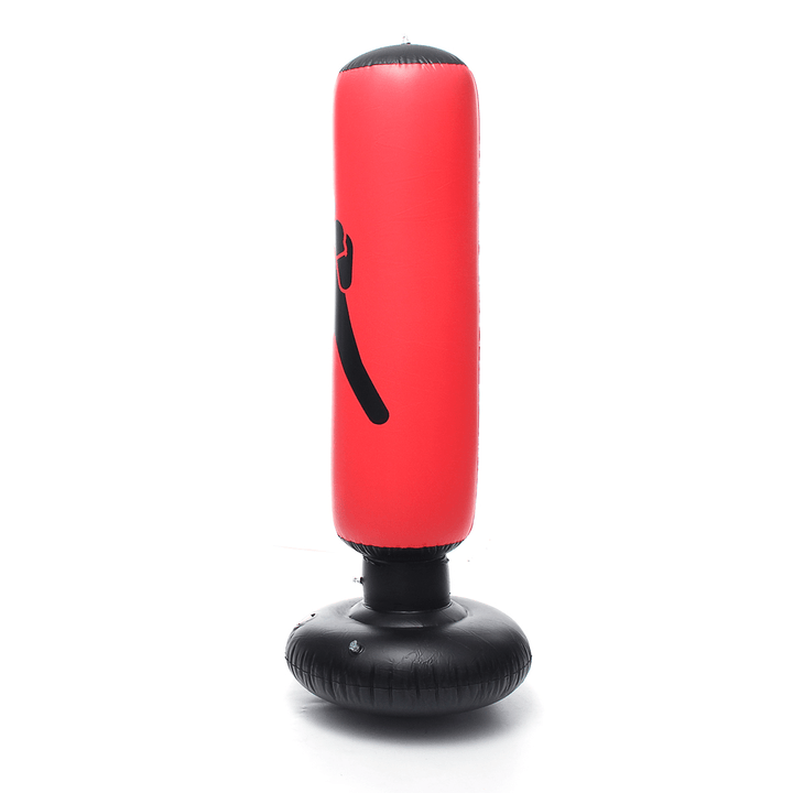 160Cm Inflatable PVC Boxing Target Boxing Punching Bag Standing Home Gym Fitness Boxing Training Tool - MRSLM