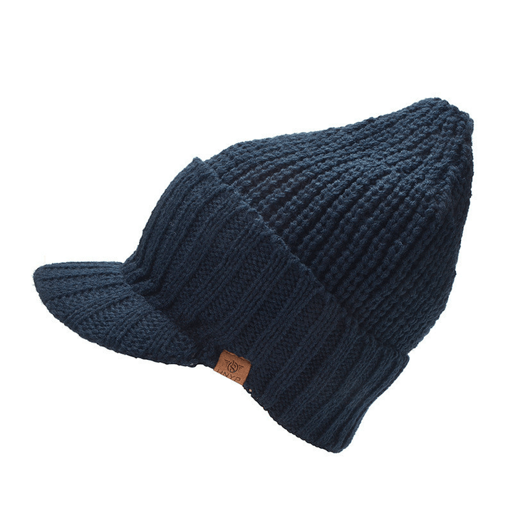 Men'S Warm Thick Duck Tongue Knitted Hat - MRSLM