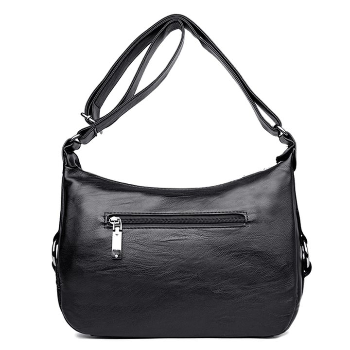 Women Soft Leather Leisure Crossbody Bags Messenger Bags - MRSLM