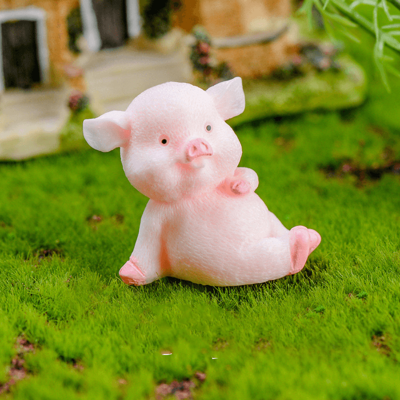 Succulent Cartoon Pendant Pig Year Resin Crafts - MRSLM