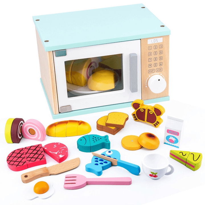 Wooden Children'S Simulation Microwave Oven - MRSLM