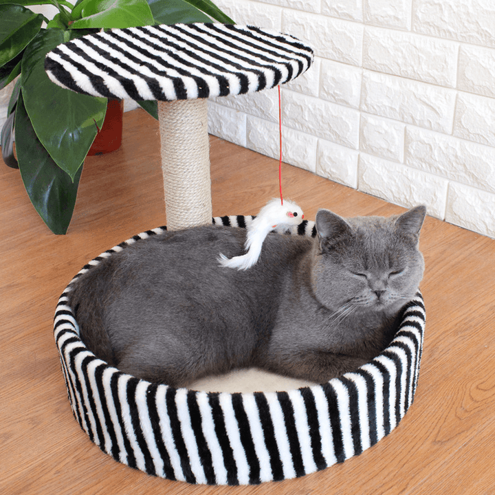 Detachable Cat Climbing Frame Sisal Material Cat Scratching Post Board Small Cat Jumping Platform Pet Bed - MRSLM