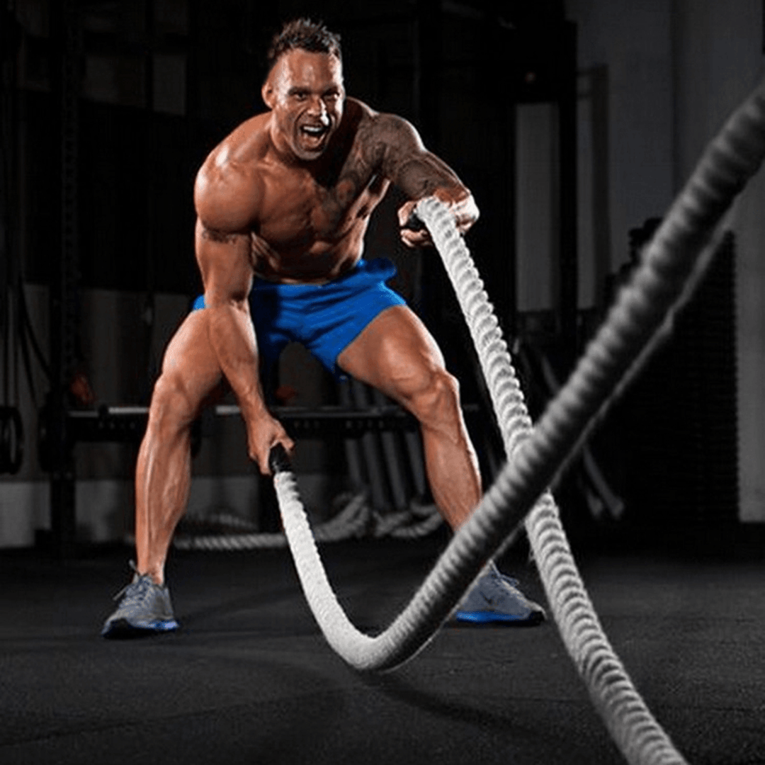 38Mmx12/15M Battle Power Rope Sport Bootcamp Exercise Fitness Battling Training - MRSLM