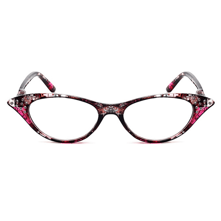 Women Cat Eye Flower Frame Reading Glasses - MRSLM