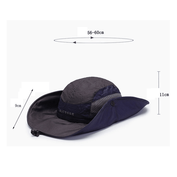 Mens Foldable Breathable Bucket Hat - MRSLM