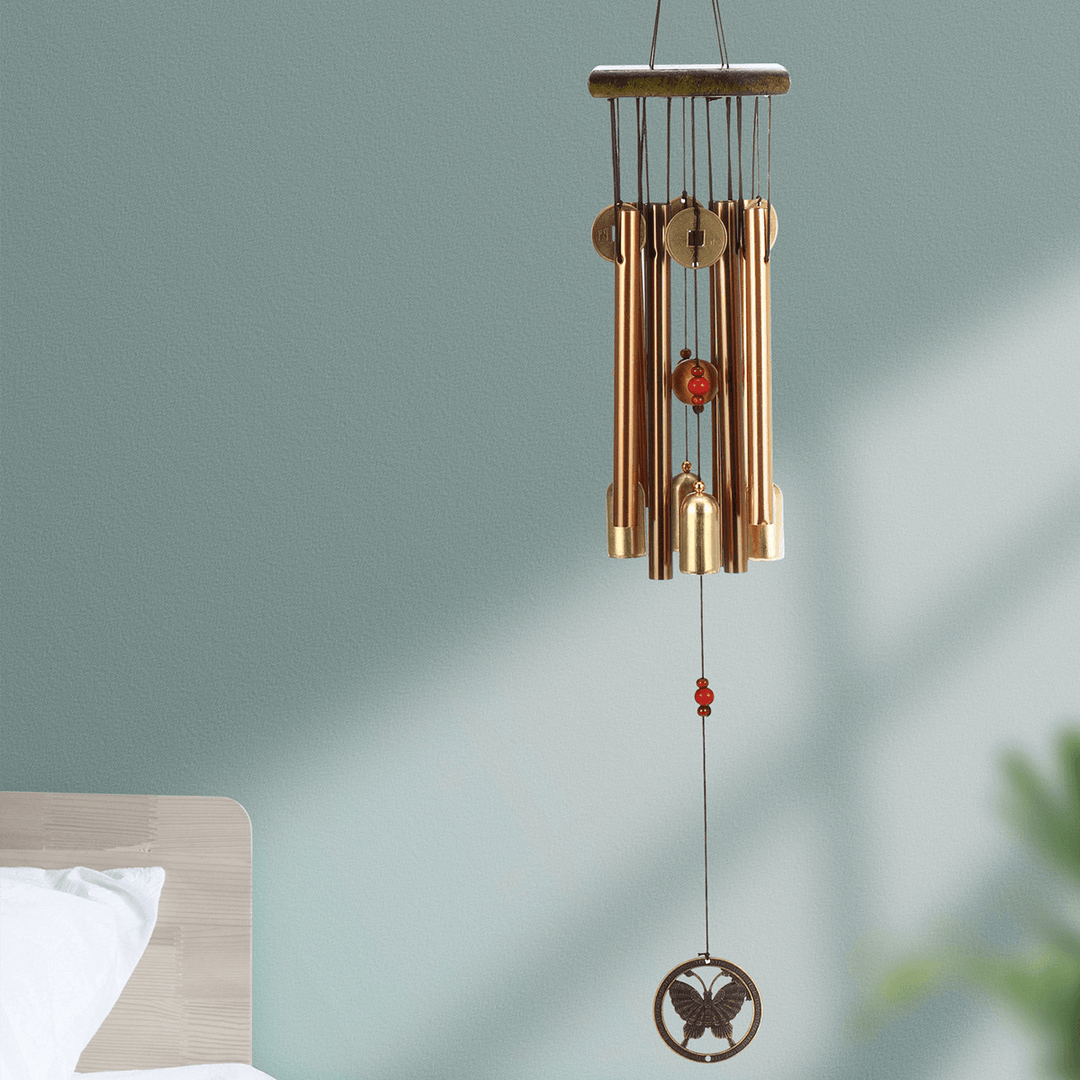 Solid Wood Hollow Tube Metal Tube Tubular Wind Chime anti Rust Gift - MRSLM