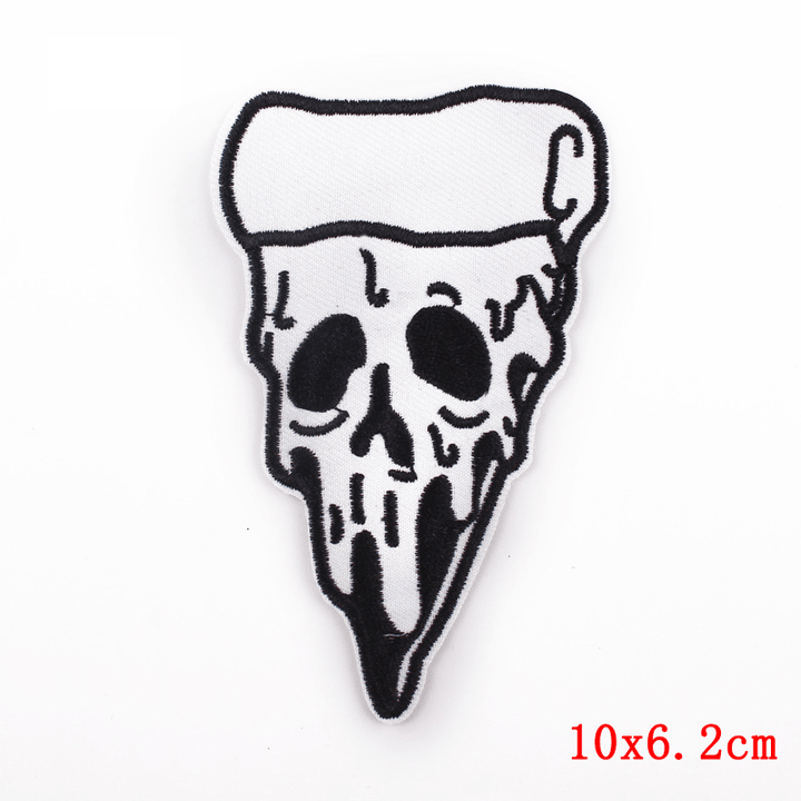 Black and White Punk Embroidery Cloth Stickers Computer Embroidery Clothing Accessories DIY - MRSLM