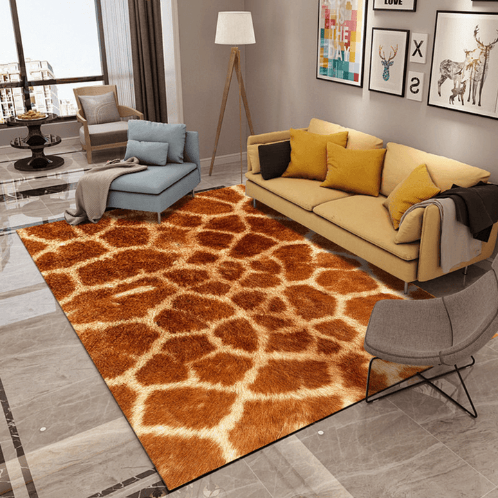 Anti-Slip Animal Fur Pattern Tatami Carpet Rug Living Room Bedroom Floor Mats - MRSLM