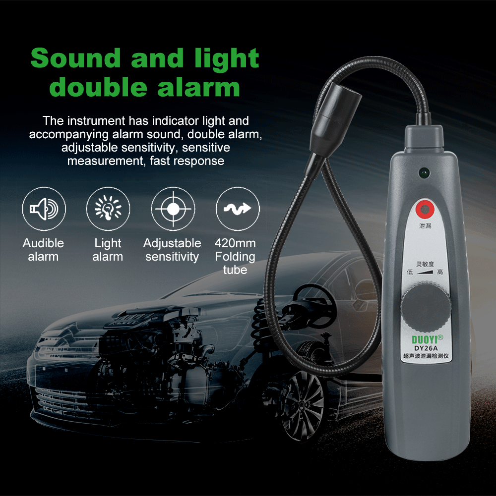 DUOYI DY26A Ultrasonic Leak Detector Tool Gas Water Leak Pressure Vacuum Probes Ultrasonic Transmitter Flaw Detector Stethoscope - MRSLM