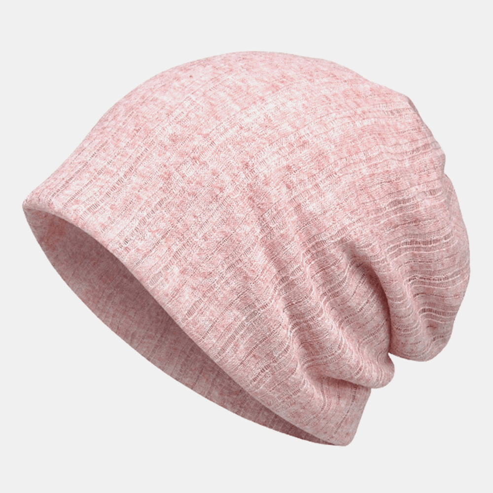 Hollow Breathable Beanie Hat Sunscreen Thin Scarf Hat Dual-Use Cap - MRSLM