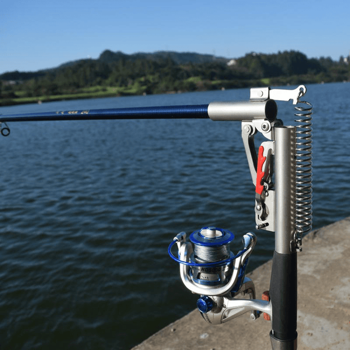 ZANLURE 2.1M 2.4M Stainless Steel Automatic Fishing Rod Sea River Lake Pool Telescopic Fishing Pole - MRSLM