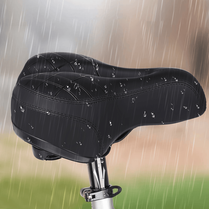 Bike Seat Cushion Oversized Comfortable Universal Shock Absorbing Bicycle Saddle with Wrench Protection Cover - MRSLM